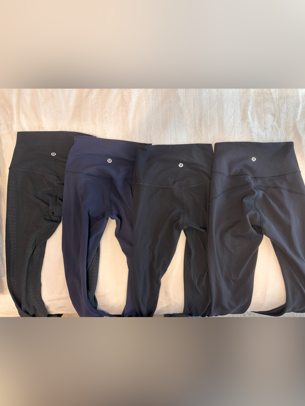 4 Lululemon Athletic Pants Women Sz 2 Black Navy Yoga Leggings Movement Gym